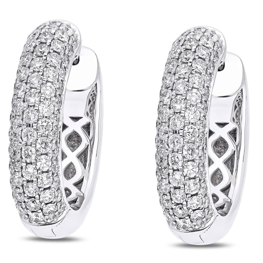 Gem Shopping Diamond Huggie Hoop Earrings In 14K | Diamond