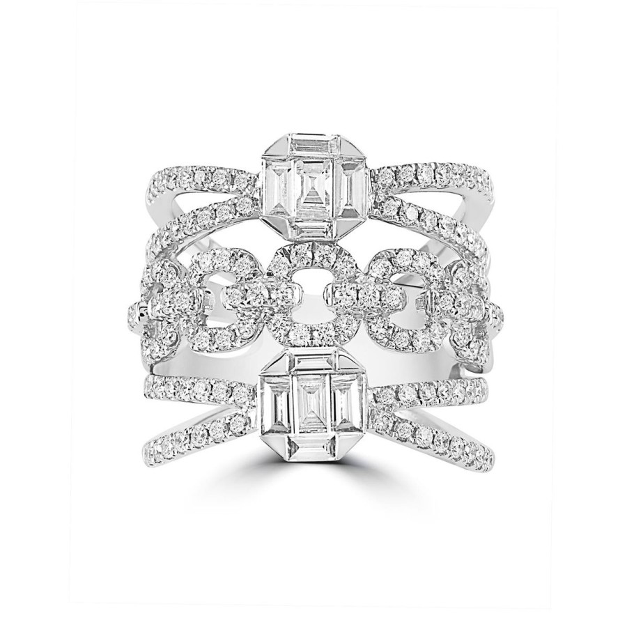 Gem Shopping Effy Diamond Ring In 14K White Gold | Diamond