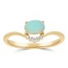 Gem Shopping Cirari Couture Opal And Diamond Ring In 14K Yellow Gold | Opal