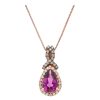 Gem Shopping Cirari Couture Jewels Rhodolite Garnet And Diamond Pendant In 14K | Garnet