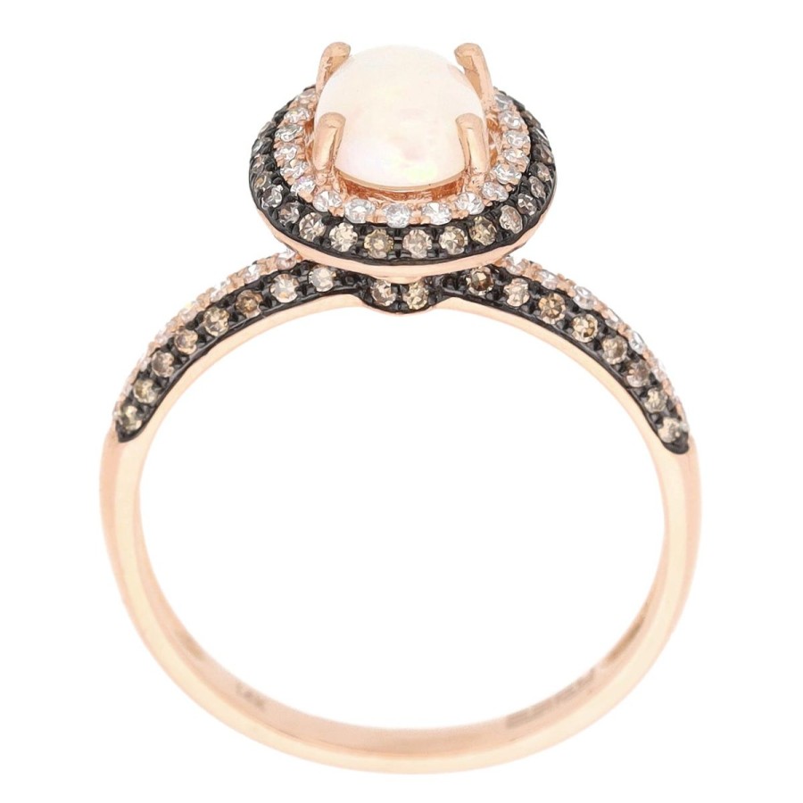 Gem Shopping Effy Opal And Diamond Ring In 14K | Opal