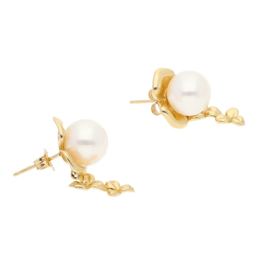 Gem Shopping Effy Fresh Water Pearl Cascading Earrings In 14K Yellow Gold | Pearl