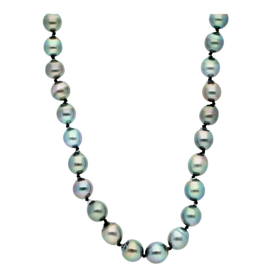 Gem Shopping Cut By Ben Tahitian Pearl Necklace In Sterling Silver | Pearl