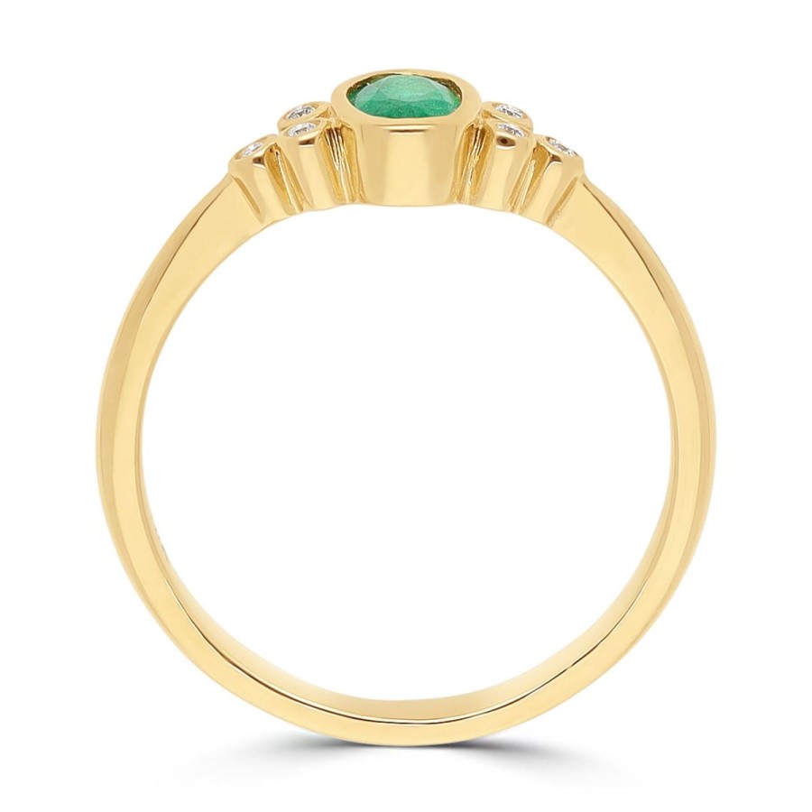 Gem Shopping Cirari Couture Emerald And Diamond Ring In 10K | Emerald