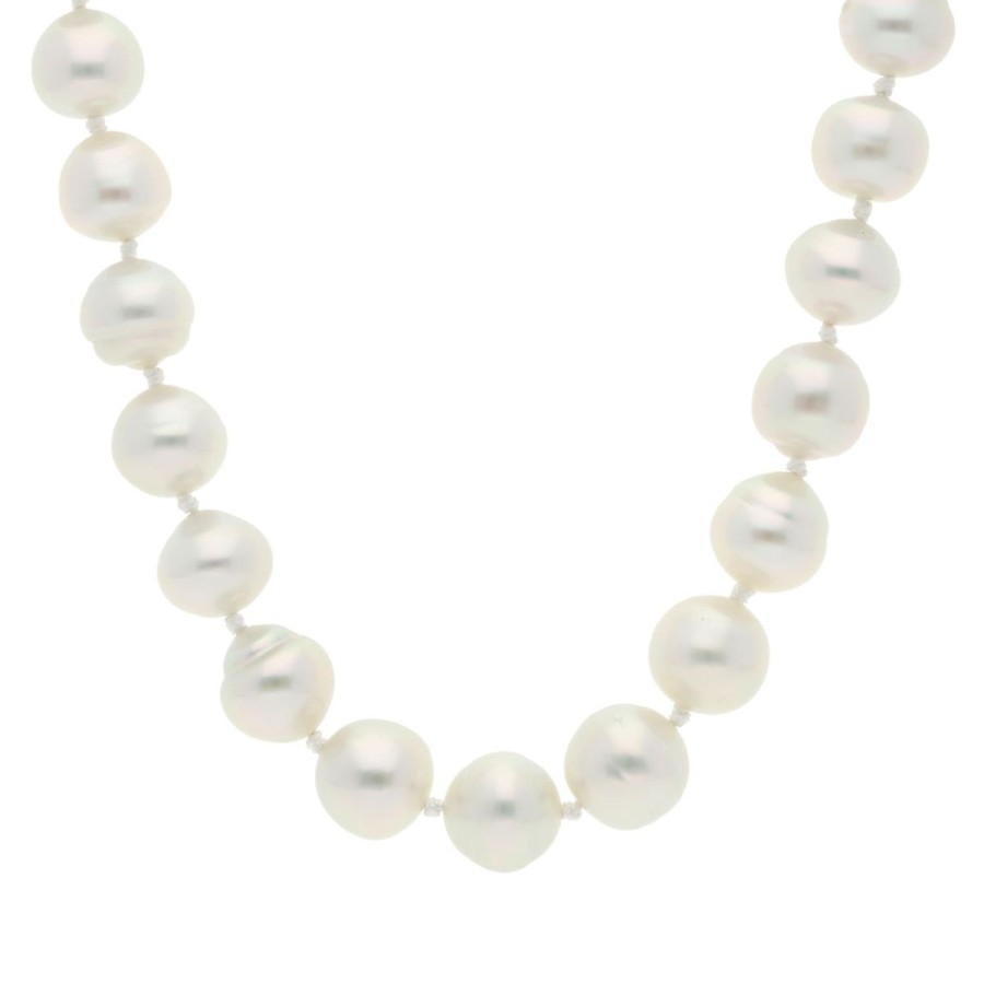 Gem Shopping Cut By Ben Cultured South Sea Pearl Necklace In Sterling Silver | Pearl