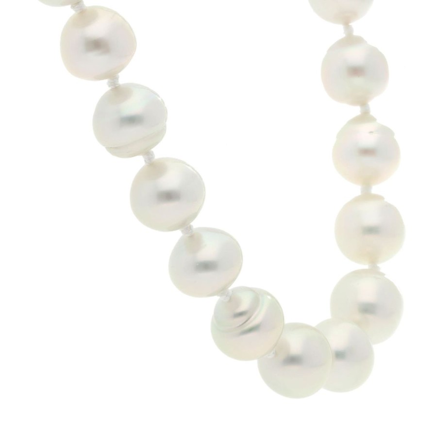 Gem Shopping Cut By Ben Cultured South Sea Pearl Necklace In Sterling Silver | Pearl