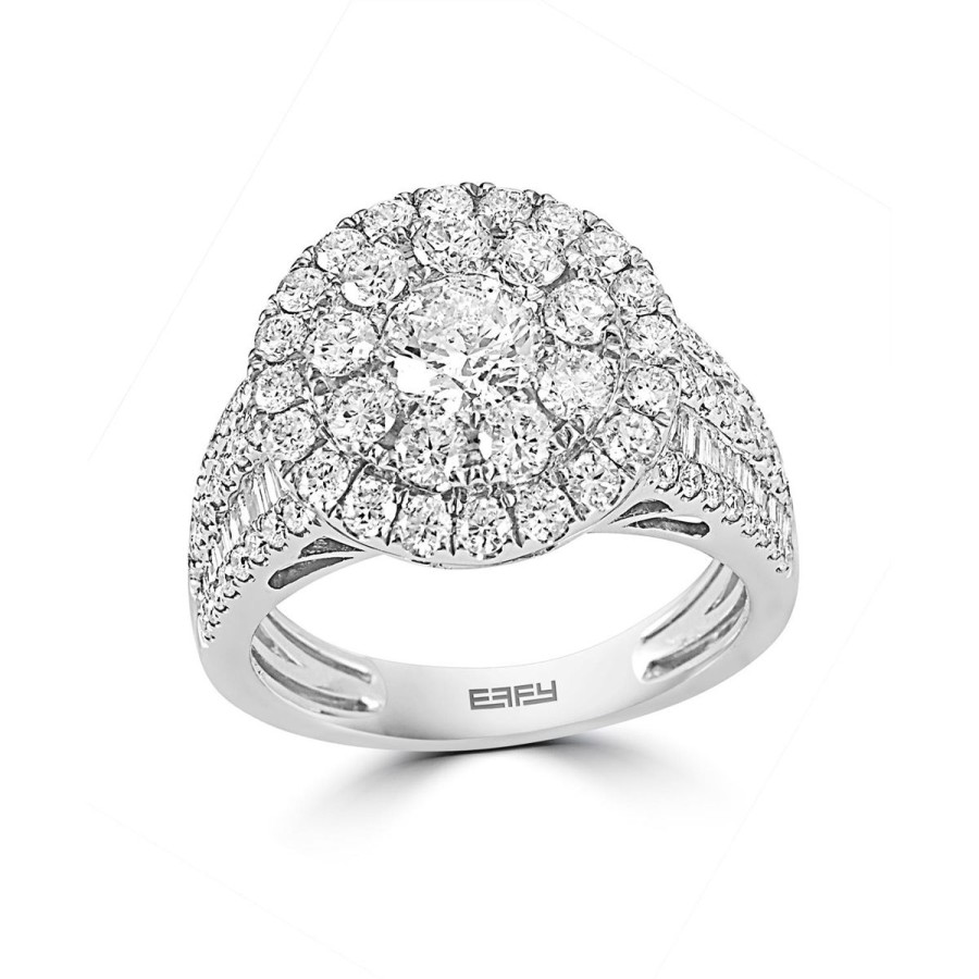 Gem Shopping Effy Diamond Ring In 14K White Gold | Diamond