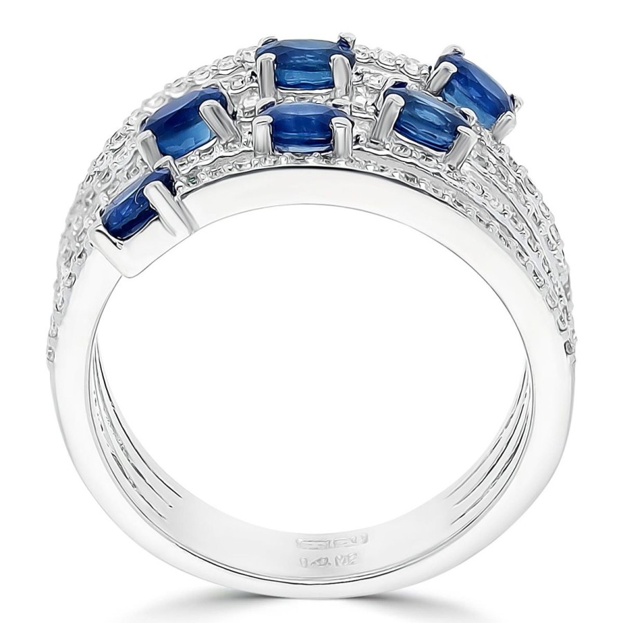 Gem Shopping Effy Sapphire And Diamond Ring In 14K | Sapphire