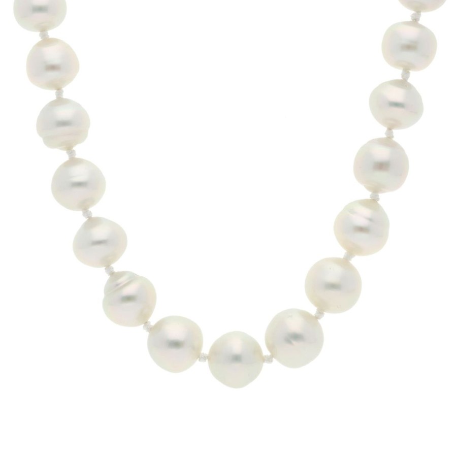 Gem Shopping Cut By Ben Cultured South Sea Pearl Necklace In Sterling Silver | Pearl