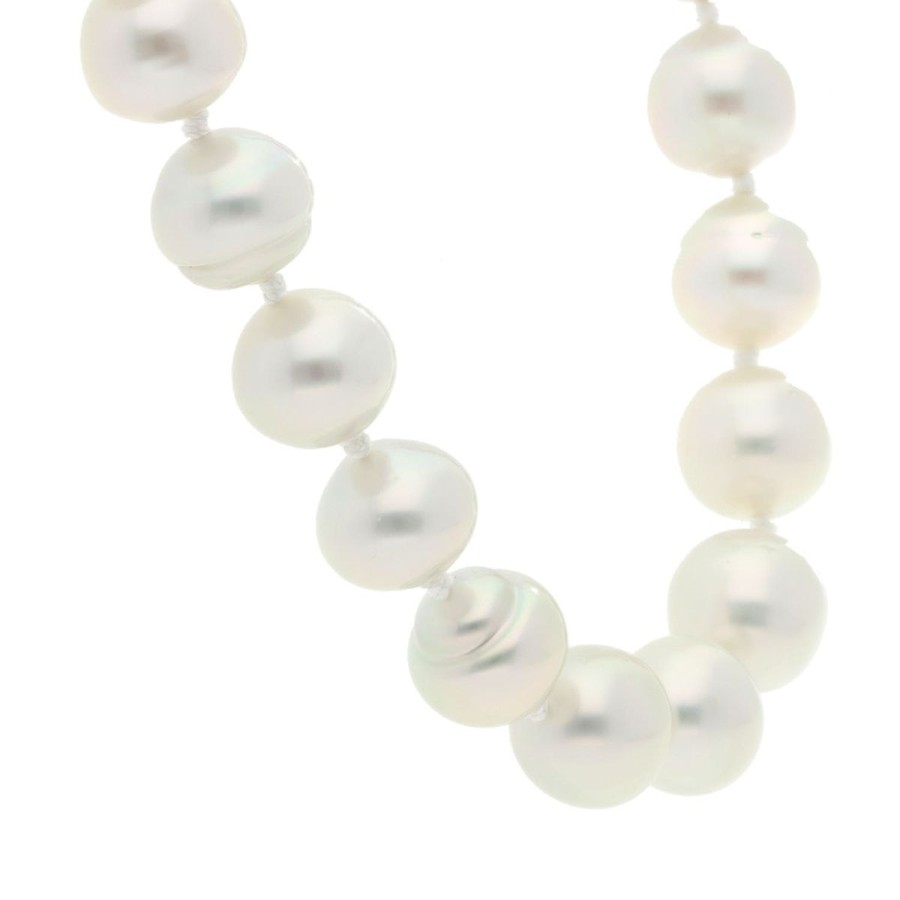 Gem Shopping Cut By Ben Cultured South Sea Pearl Necklace In Sterling Silver | Pearl