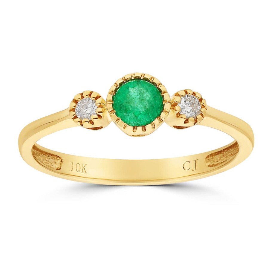 Gem Shopping Cirari Couture Emerald And Diamond Ring In 10K | Emerald