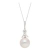 Gem Shopping Cut By Ben South Sea Cultured Pearl And Diamond Pendant In 18K White Gold | Pearl
