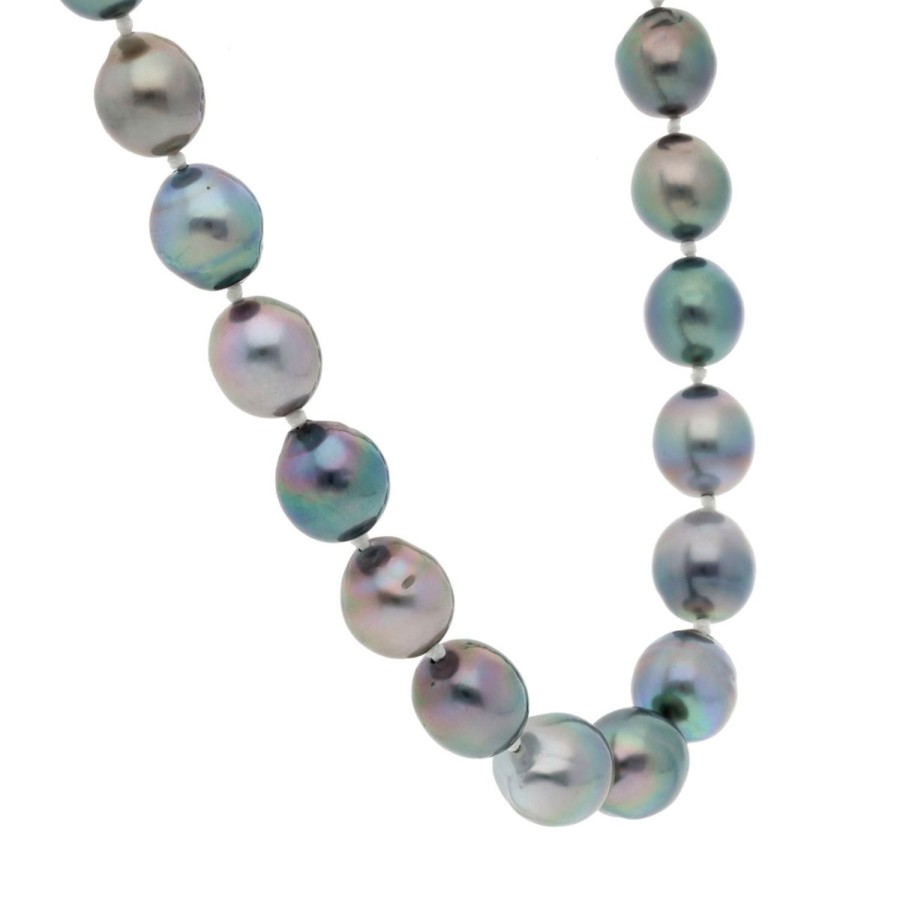 Gem Shopping Cut By Ben Tahitian Pearl Necklace In Sterling Silver | Pearl