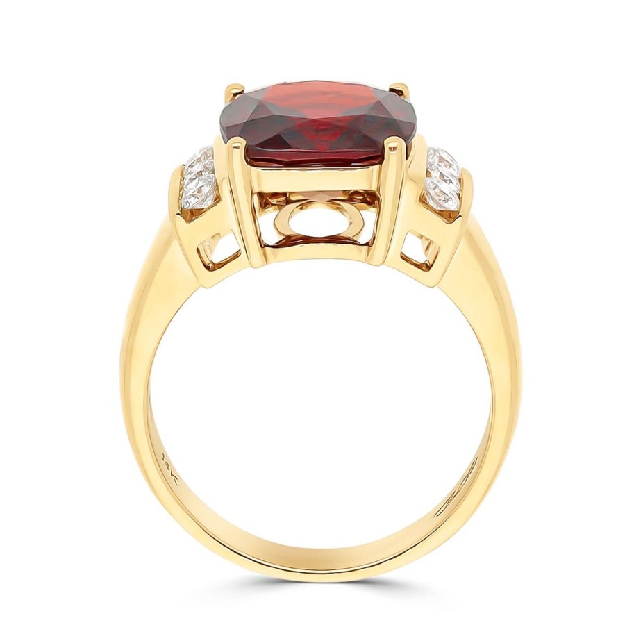 Gem Shopping Cut By Ben Ant Hill Garnet And Diamond Ring In 14K | Garnet