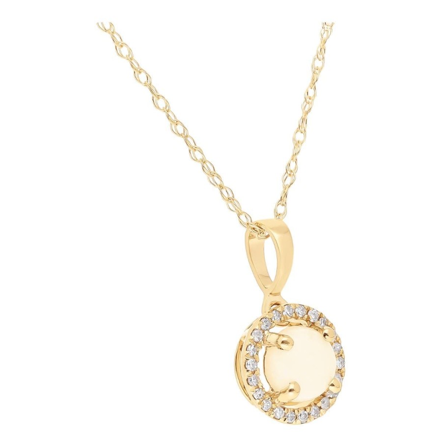 Gem Shopping Lali Jewels Australian Opal And Diamond Pendant In 14K | Opal