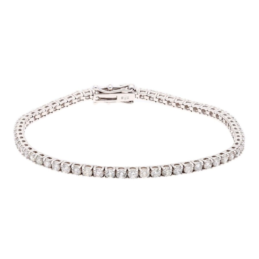 Gem Shopping Cirari Couture 2.91 Ct. Tw. Diamond Tennis Bracelet In 14K White Gold | Diamond