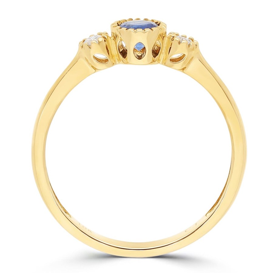 Gem Shopping Cirari Couture Sapphire And Diamond Ring In 10K | Sapphire