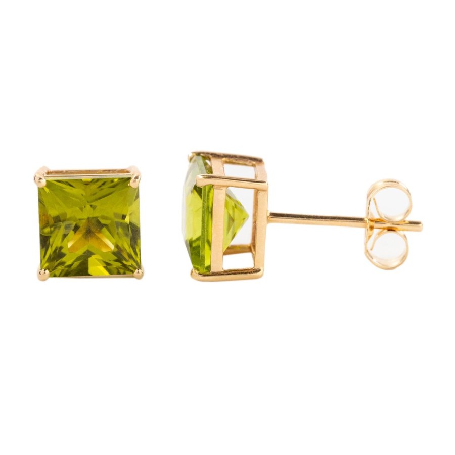 Gem Shopping Cut By Ben Peridot Earrings In 14K | Peridot