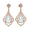 Gem Shopping Effy Aquamarine And Diamond Earrings In 14K | Aquamarine